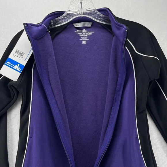 Charles River Sport Jacket Girls Sz M Olympian Warm Up Full Zip Athletic Purple - Picture 7 of 11